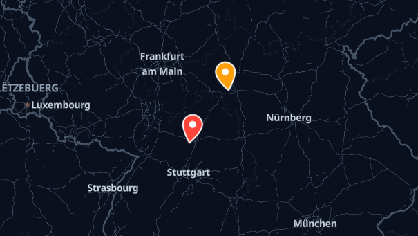Map of company locations