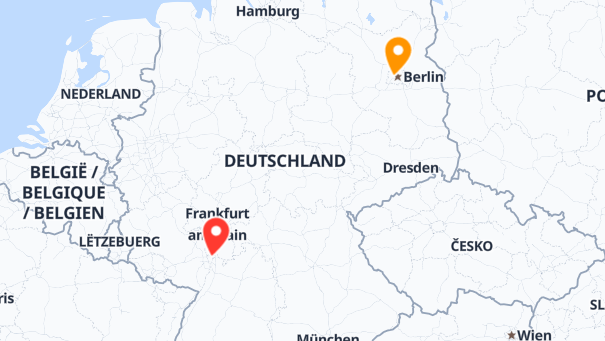 Map of company locations