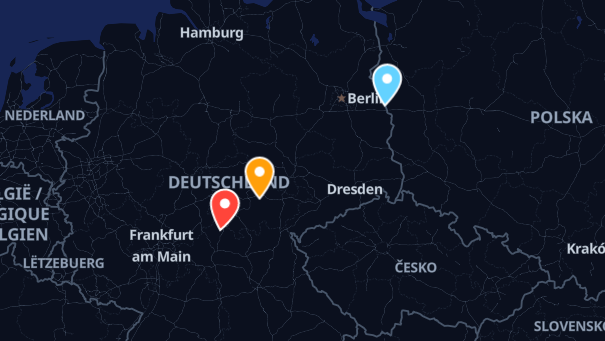 Map of company locations