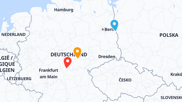 Map of company locations