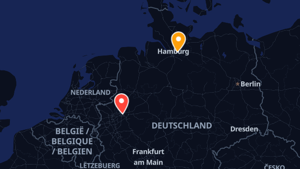 Map of company locations