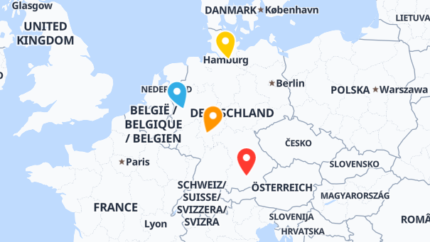 Map of company locations