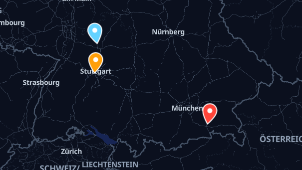 Map of company locations