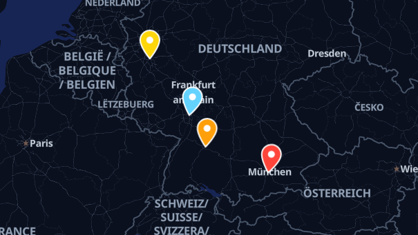 Map of company locations