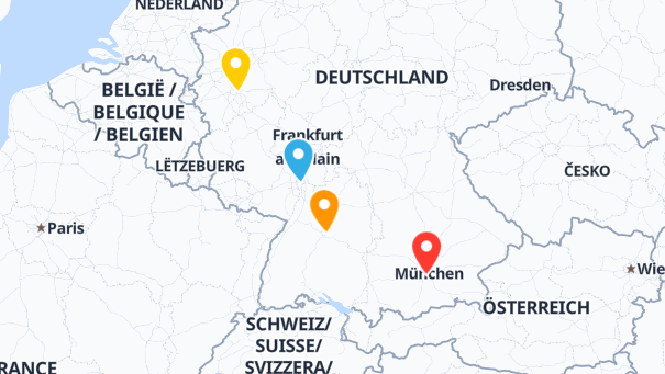 Map of company locations
