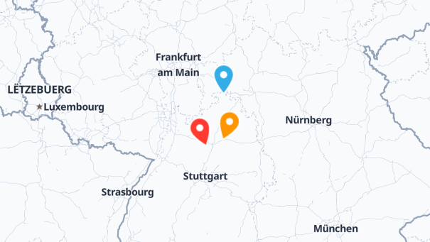Map of company locations