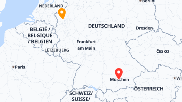 Map of company locations