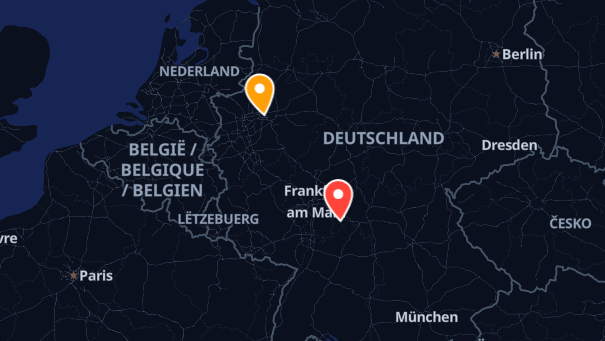 Map of company locations