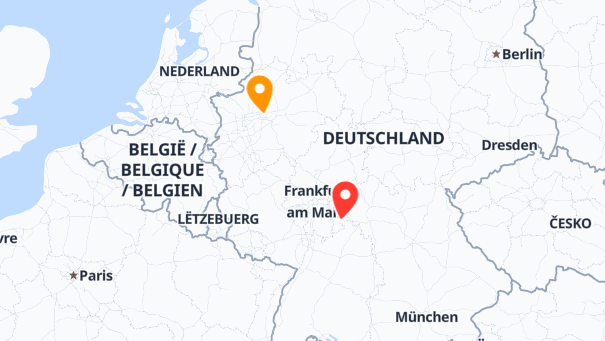 Map of company locations