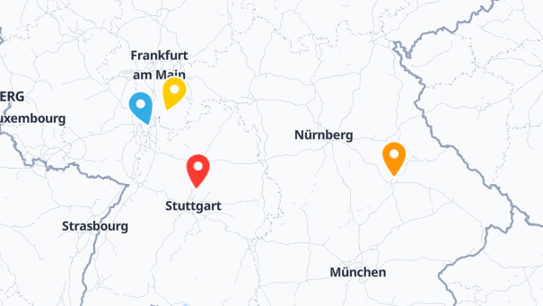 Map of company locations