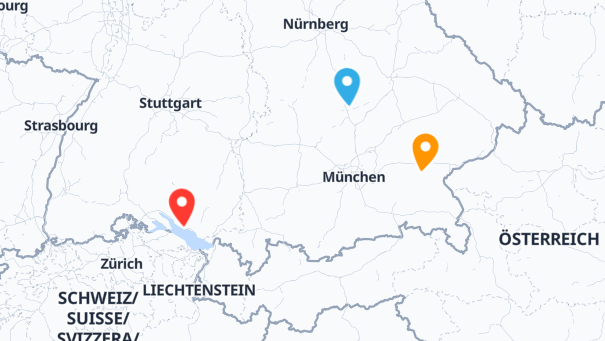 Map of company locations