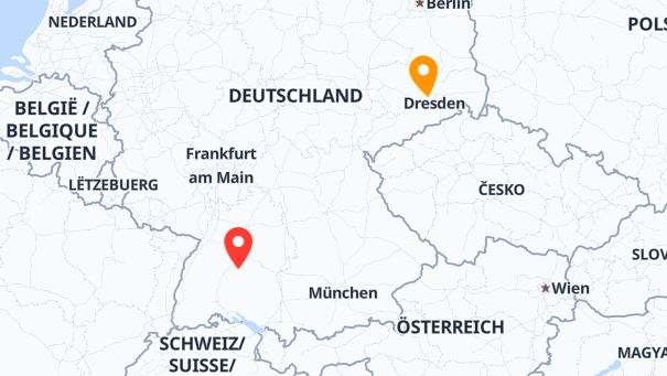 Map of company locations