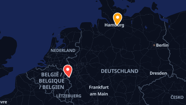 Map of company locations