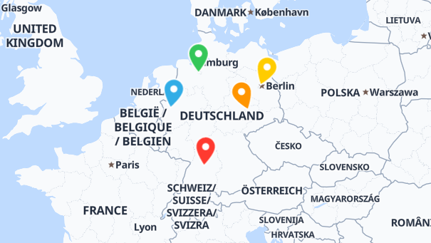 Map of company locations