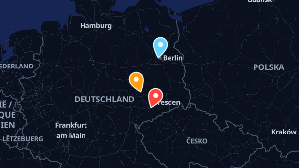 Map of company locations