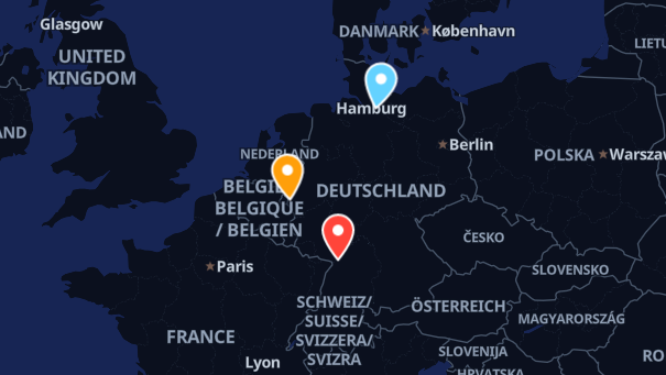 Map of company locations