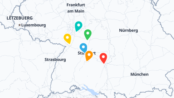 Map of company locations