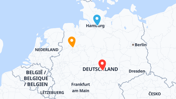 Map of company locations