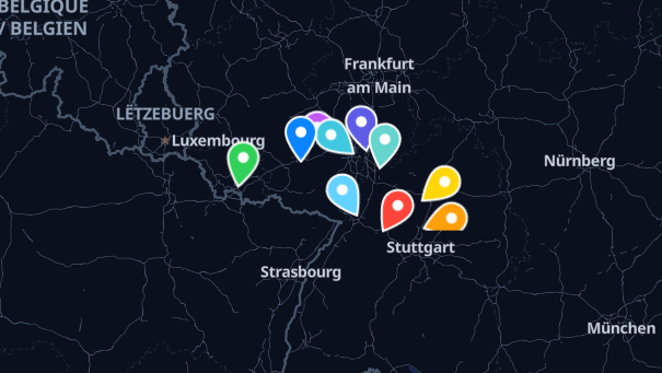 Map of company locations