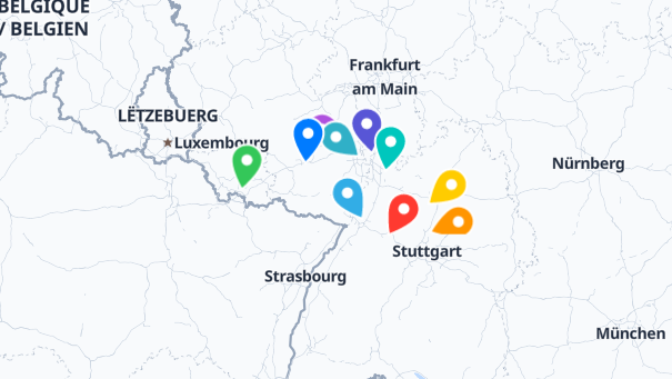 Map of company locations