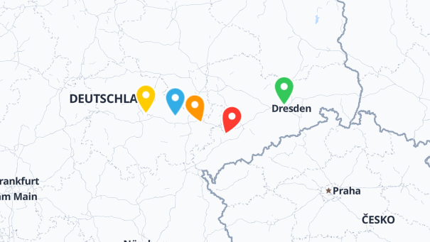 Map of company locations