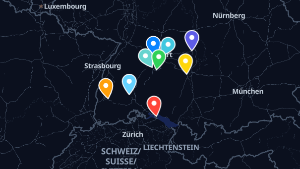 Map of company locations