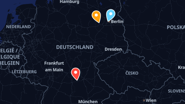 Map of company locations