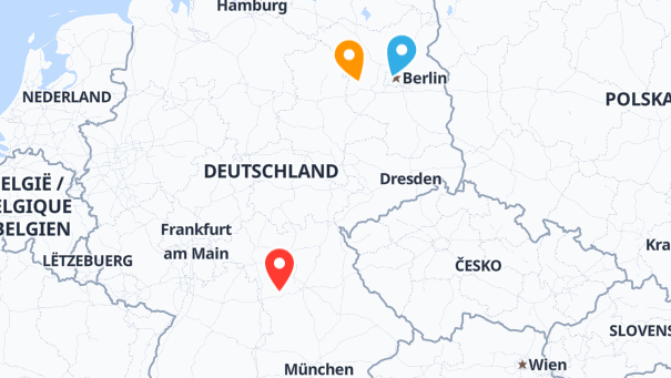 Map of company locations