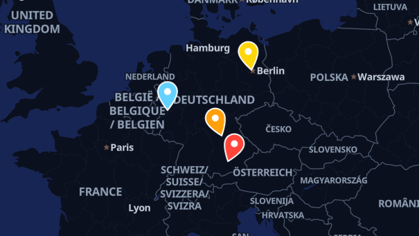 Map of company locations