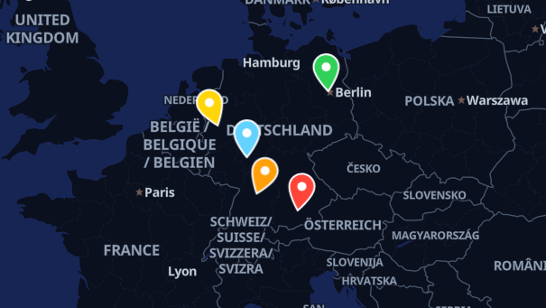 Map of company locations