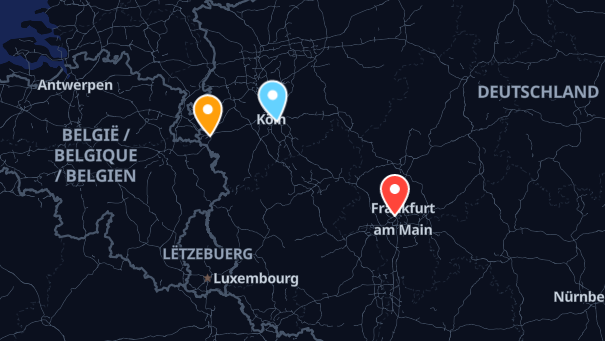 Map of company locations