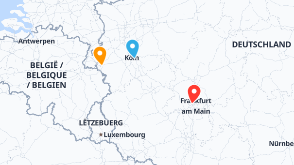 Map of company locations