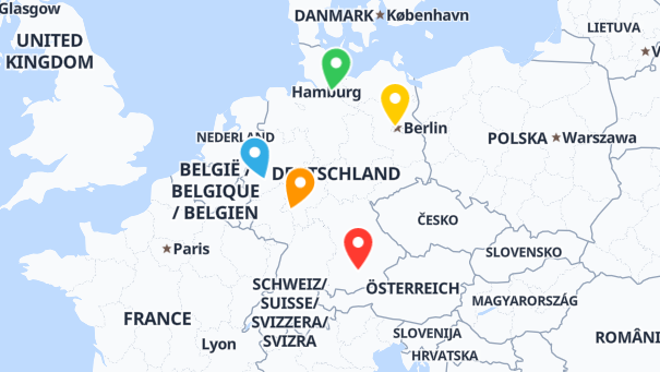 Map of company locations