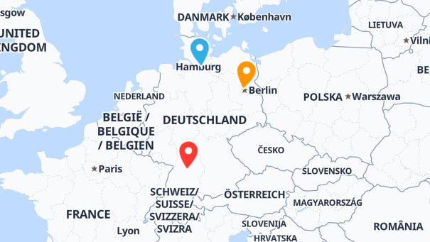 Map of company locations