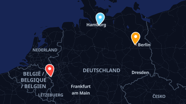 Map of company locations