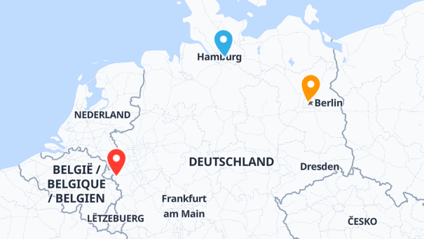 Map of company locations