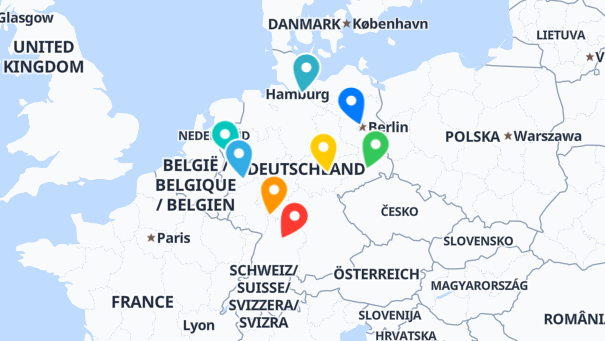 Map of company locations