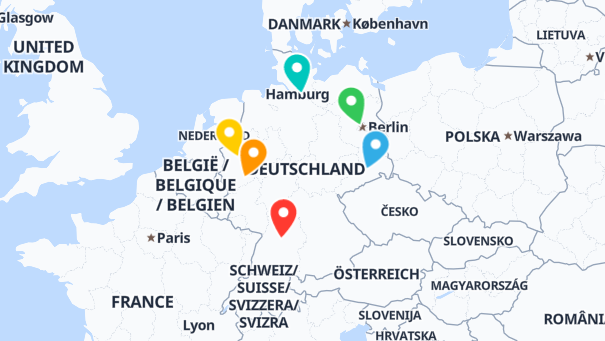 Map of company locations