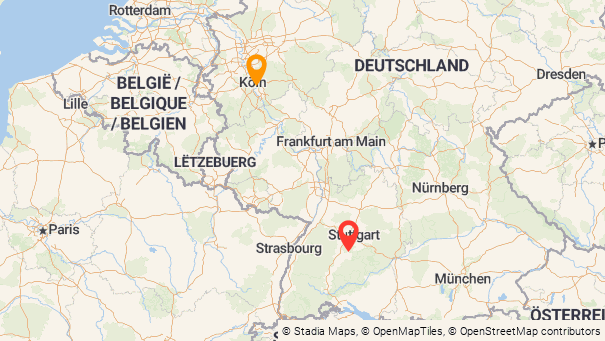 Map of company locations