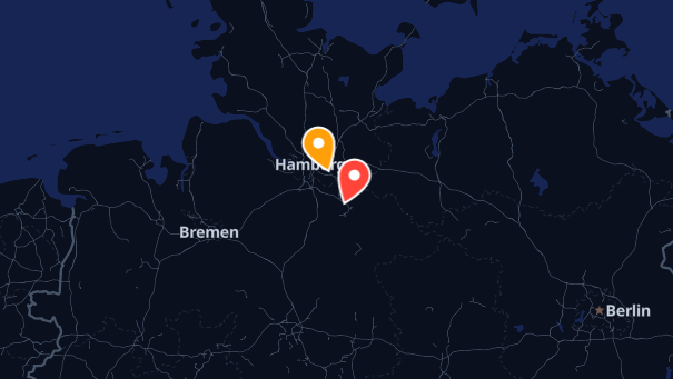 Map of company locations