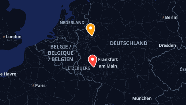 Map of company locations