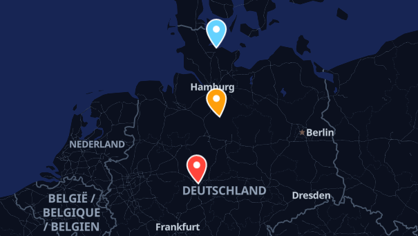 Map of company locations