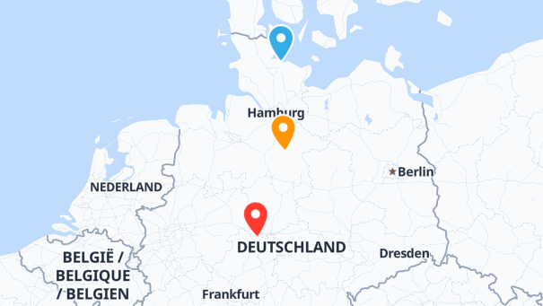 Map of company locations