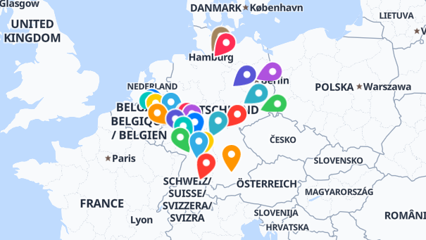 Map of company locations
