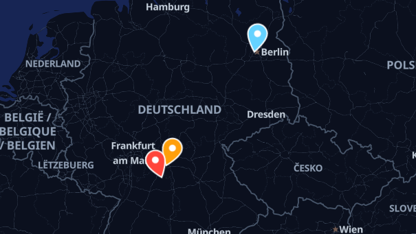 Map of company locations