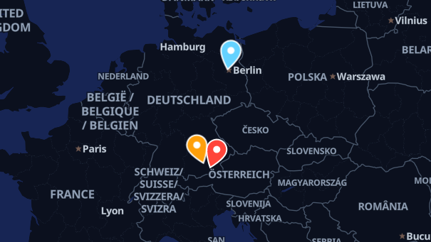Map of company locations