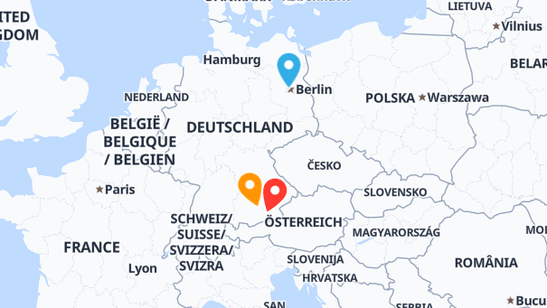 Map of company locations