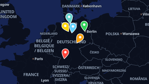 Map of company locations