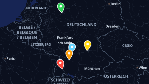 Map of company locations