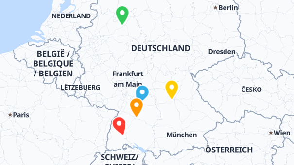 Map of company locations